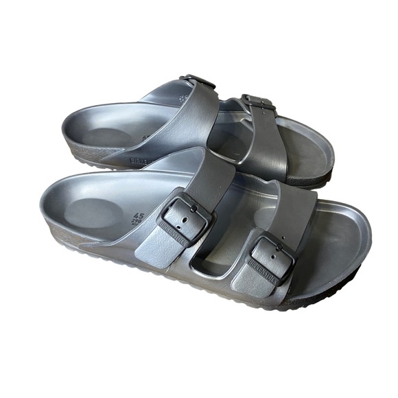 Birkenstock Other - Birkenstock Arizona EVA Anthracite Metallic Gray Sandals Men 12 EU 45 Waterproof